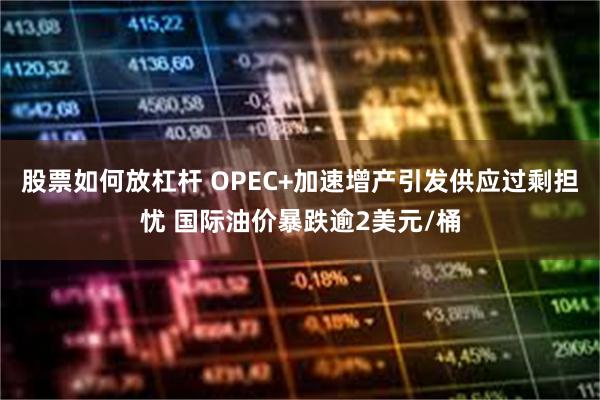 股票如何放杠杆 OPEC+加速增产引发供应过剩担忧 国际油价暴跌逾2美元/桶