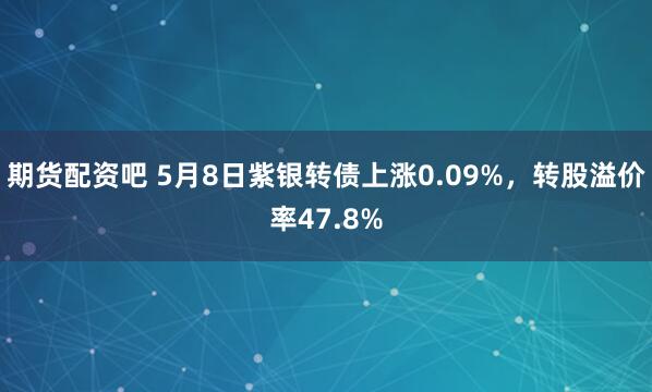 期货配资吧 5月8日紫银转债上涨0.09%，转股溢价率47.8%